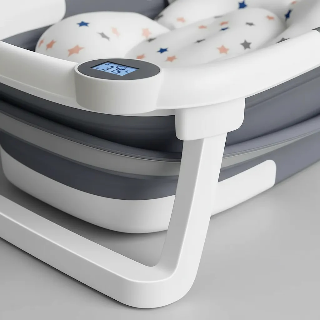 Vista 8 de BAÑERA BEBES COJIN TERMOMETRO Y DESAGUE - COLOR: AZUL